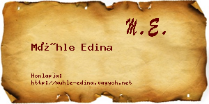 Mühle Edina névjegykártya