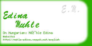 edina muhle business card